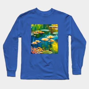 Water Lilies (tribute to Monet) Long Sleeve T-Shirt